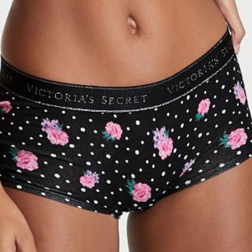 VS XXL Floral Cotton Boyshorts Polka Dots NWT Flowers flower 🌺 Shorty Boyshort